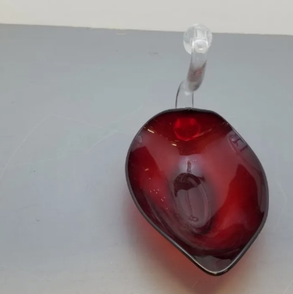 Immaculate Vintage Signed Glass Crystal Loon Swan Goose ruby red Paperweight - Picture 4 of 5